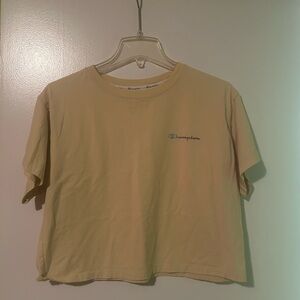 Champion Yellow Crop Top Short Sleeve T-Shirt